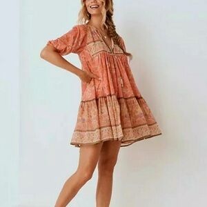 Spell & the Gypsy Collective Coral Seashell
Boho Mini Dress